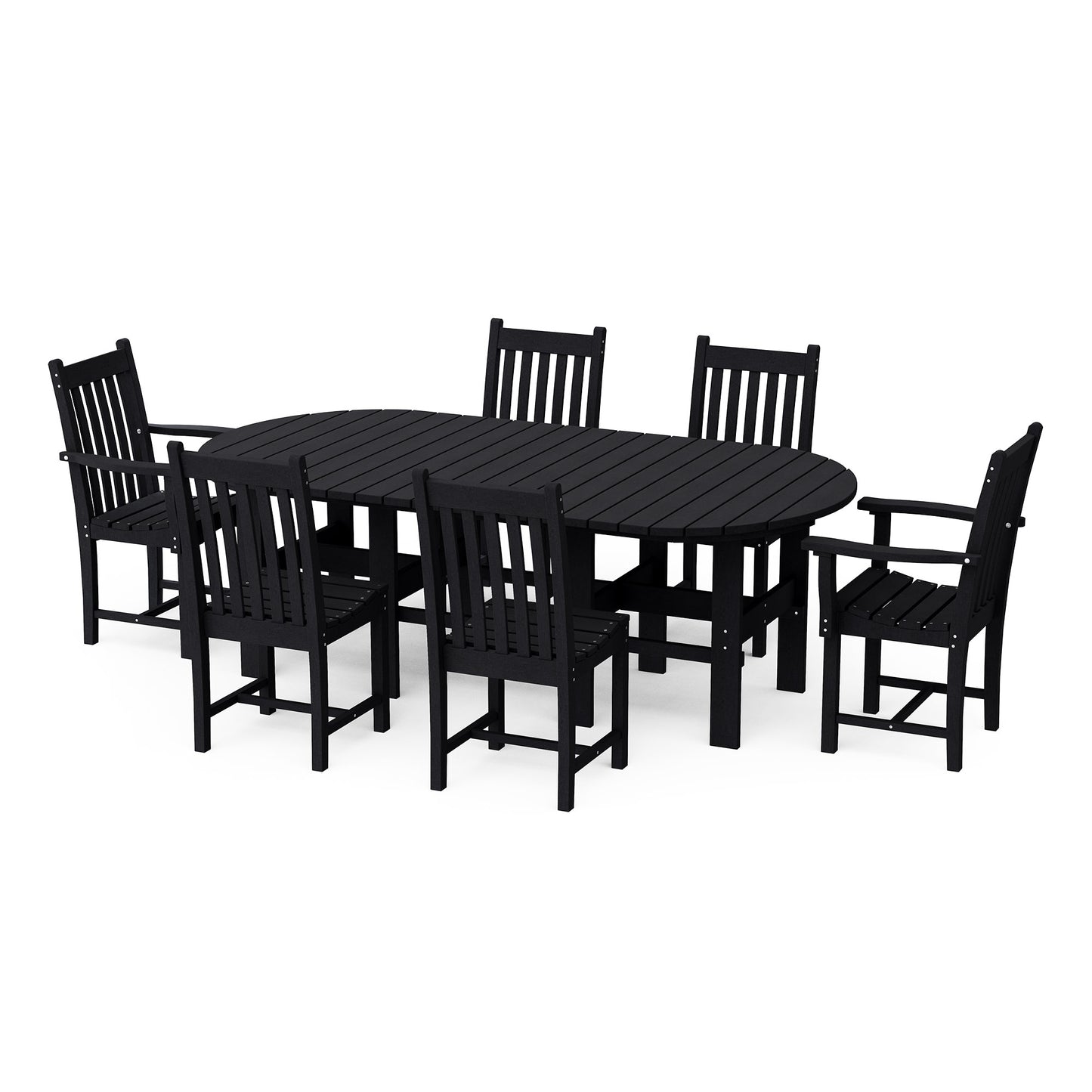 Wildridge Classic Outdoor Recycled Plastic CLASSIC 7-PIECE 44"X84: DINING SET - LEAD TIME TO SHIP 10 BUSINESS DAYS OR LESS