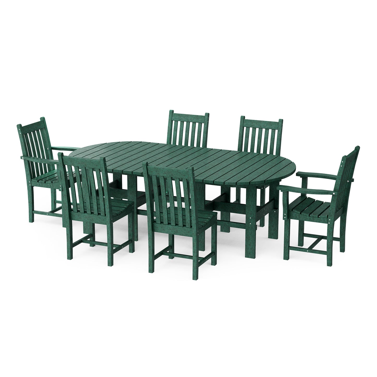 Wildridge Classic Outdoor Recycled Plastic CLASSIC 7-PIECE 44"X84: DINING SET - LEAD TIME TO SHIP 10 BUSINESS DAYS OR LESS