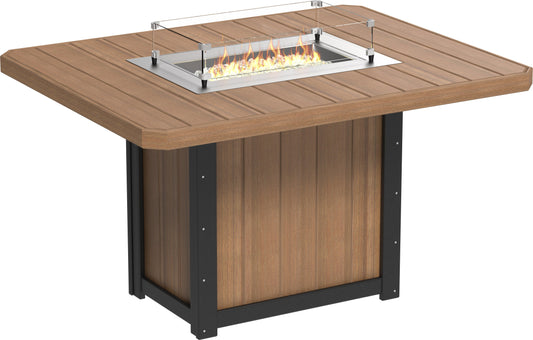 LuxCraft Recycled Plastic Lumin 62" Rectangular Fire Table (COUNTER HEIGHT) - LEAD TIME TO SHIP 3 TO 4 WEEKS