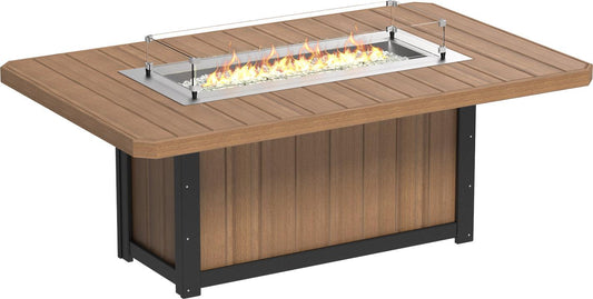 LuxCraft Recycled Plastic Lumin 79" Rectangular Fire Table (DINING HEIGHT) - LEAD TIME TO SHIP 3 TO 4 WEEKS