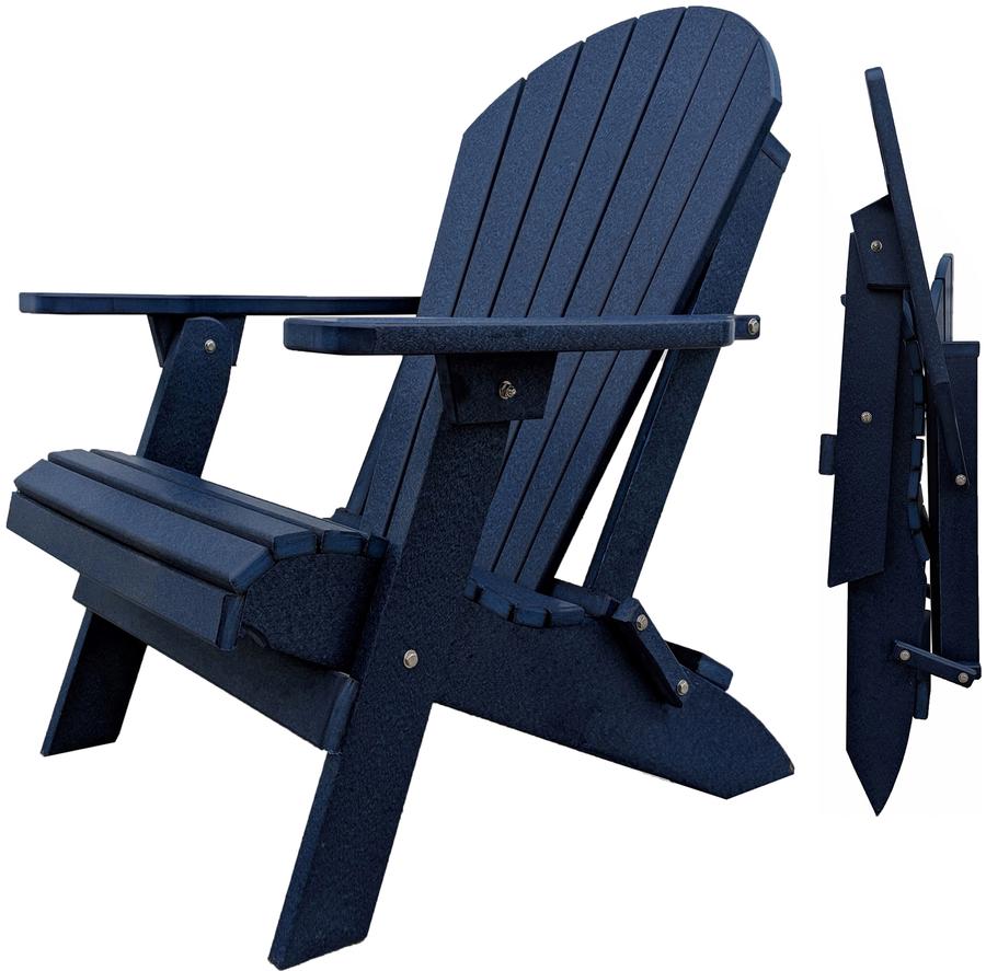 Patio Surplus® Recycled Plastic Folding Adirondack Chairs King Size - LEAD TIME TO SHIP 2 TO 3 BUSINESS DAYS