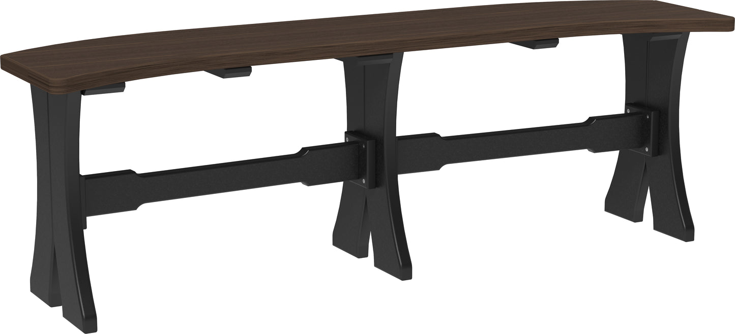 LuxCraft Recycled Plastic 52" Table Bench (DINING HEIGHT) - LEAD TIME TO SHIP 3 TO 4 WEEKS