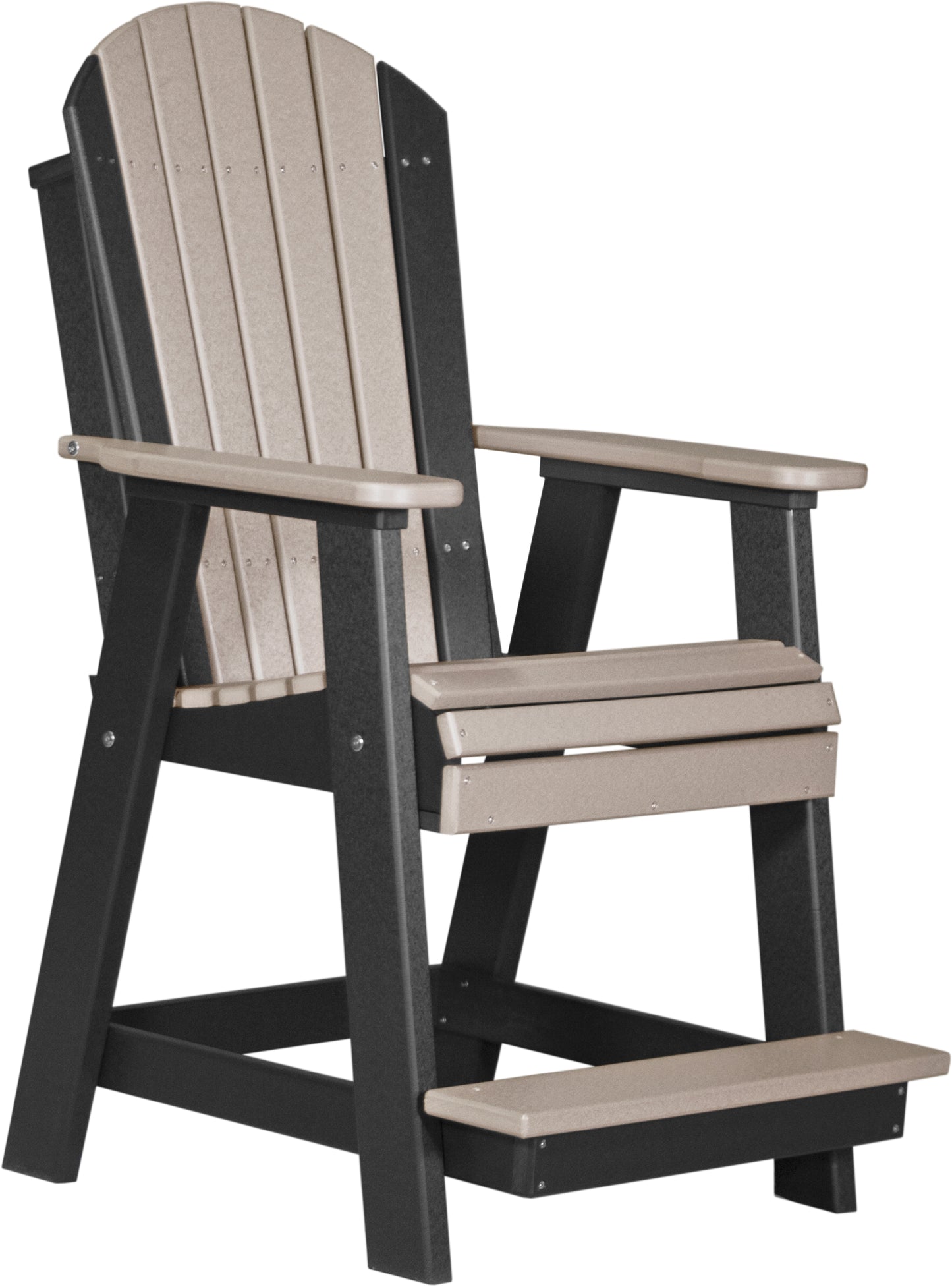 LuxCraft Counter Height Recycled Plastic Adirondack Balcony Chair (COUNTER HEIGHT) - LEAD TIME TO SHIP 7 BUSINESS DAYS OR LESS