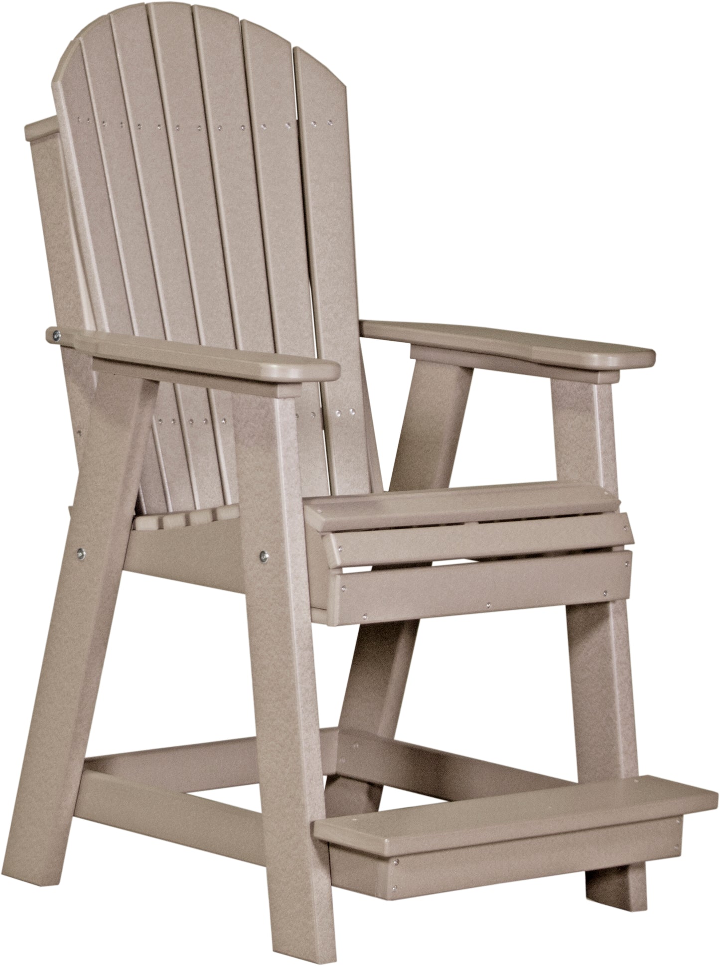 LuxCraft Counter Height Recycled Plastic Adirondack Balcony Chair (COUNTER HEIGHT) - LEAD TIME TO SHIP 4 BUSINESS DAYS