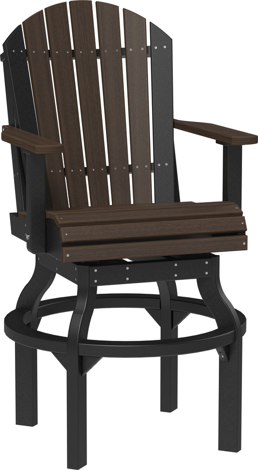 LuxCraft Recycled Plastic Adirondack Swivel Chair (BAR HEIGHT) - LEAD TIME TO SHIP 3 TO 4 WEEKS