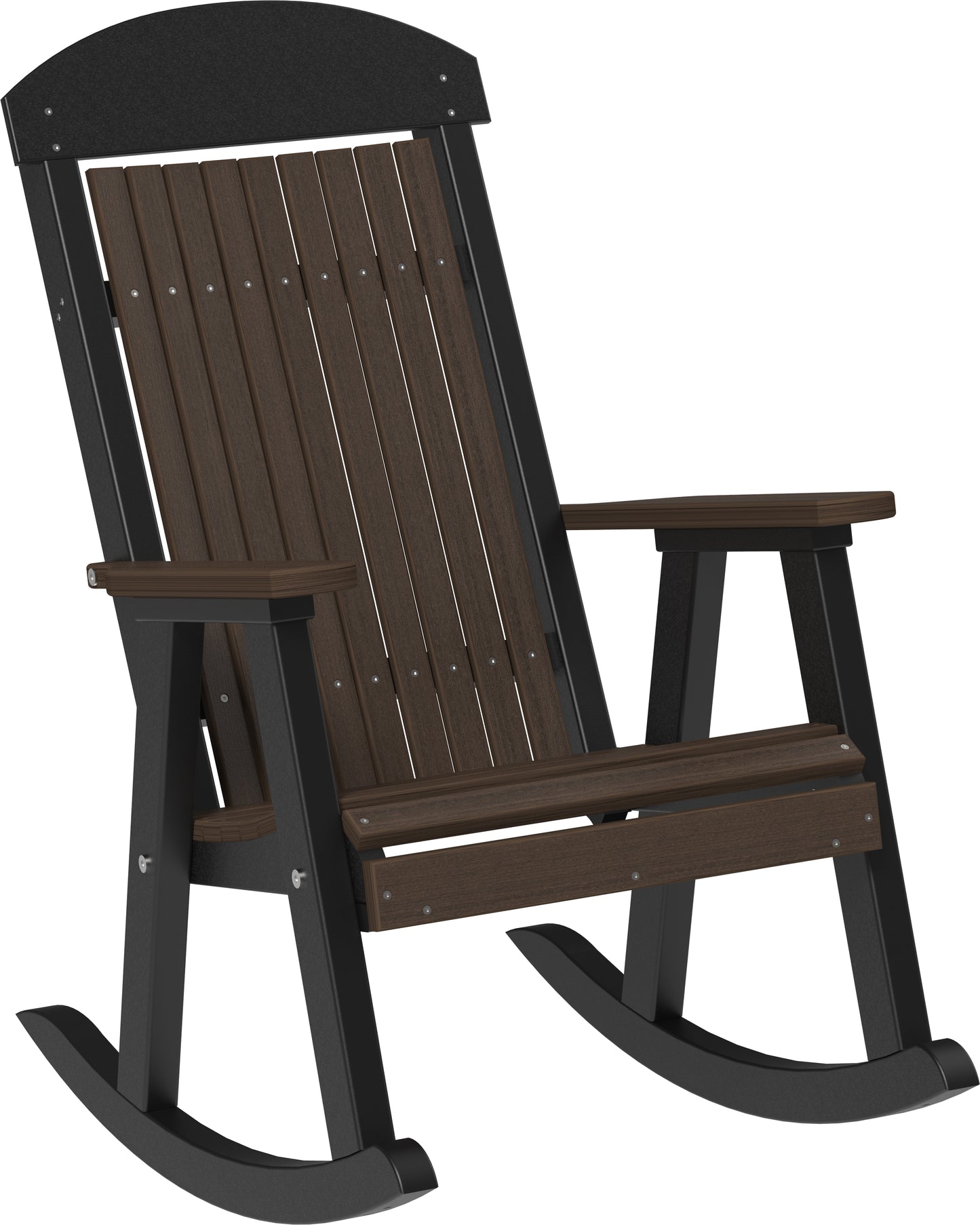 LuxCraft Classic Highback Recycled Plastic Rocking Chair  - LEAD TIME TO SHIP 4 BUSINESS DAYS