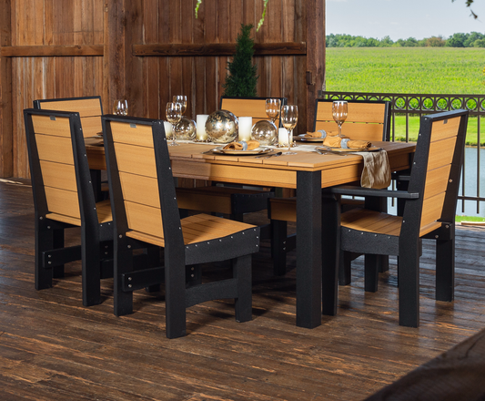 Patiova Recycled Plastic 4'x6' Urban Harbour Dining Set - LEAD TIME TO SHIP 4 WEEKS