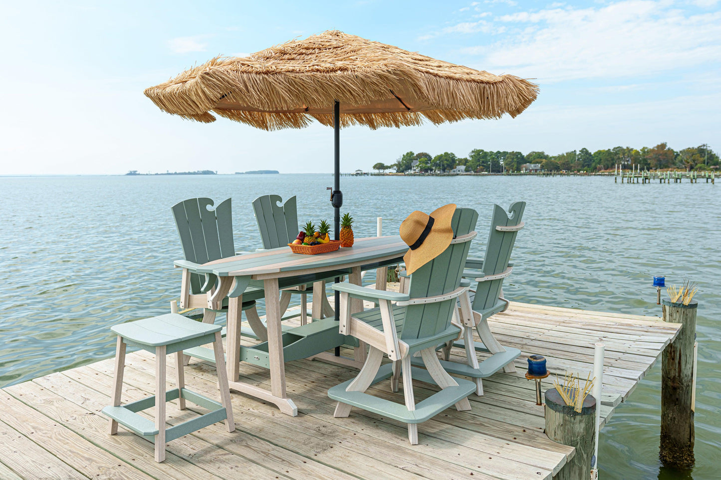 Beaver Dam Woodworks OceanWavz Swivel Counter Chair - LEAD TIME TO SHIP 4 WEEKS OR LESS