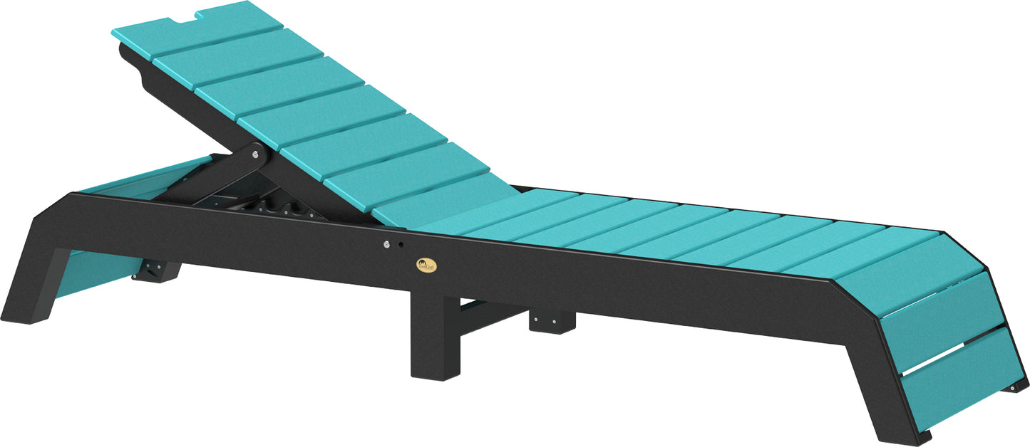 LuxCraft Recycled Plastic Urban Chaise Lounge Chair - LEAD TIME TO SHIP 2 WEEKS OR LESS