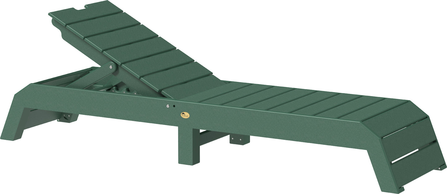 LuxCraft Recycled Plastic Urban Chaise Lounge Chair - LEAD TIME TO SHIP 2 WEEKS OR LESS