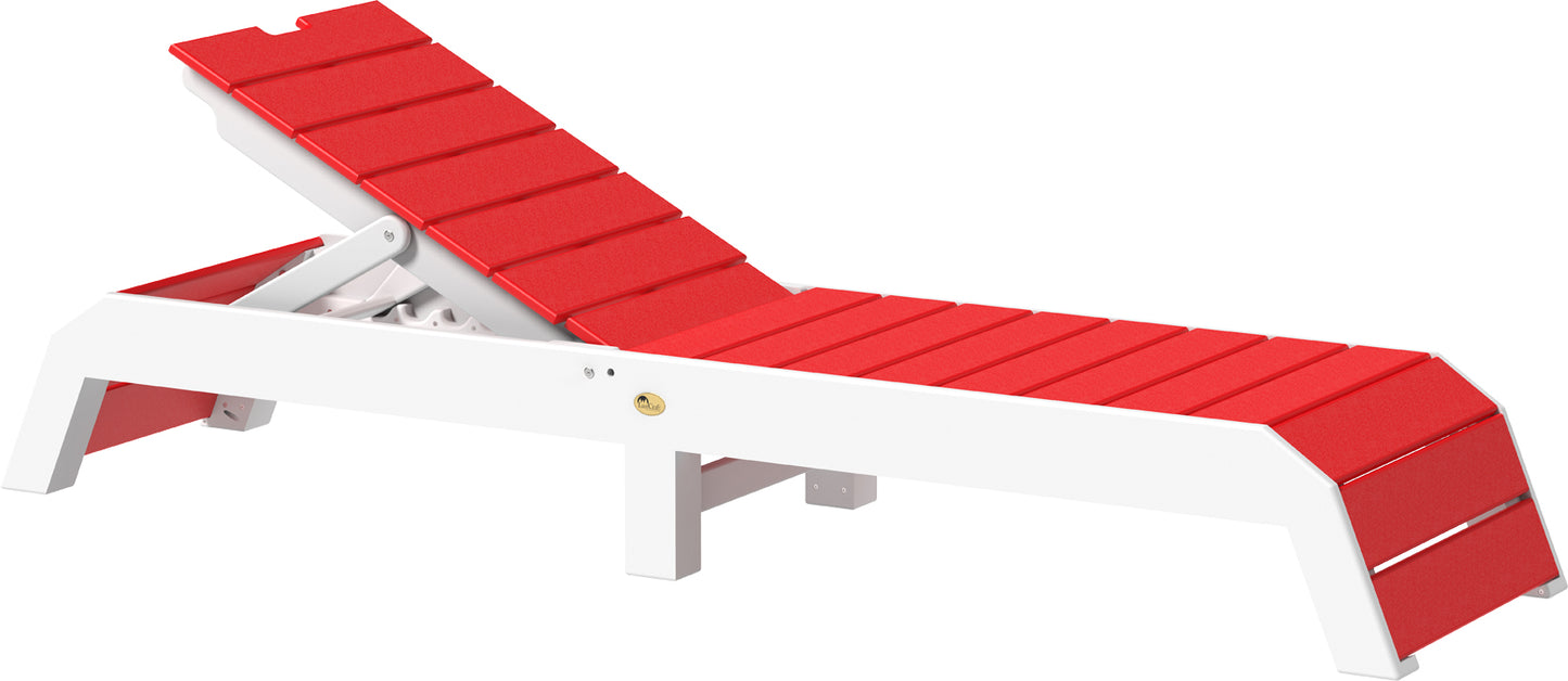 LuxCraft Recycled Plastic Urban Chaise Lounge Chair - LEAD TIME TO SHIP 2 WEEKS OR LESS