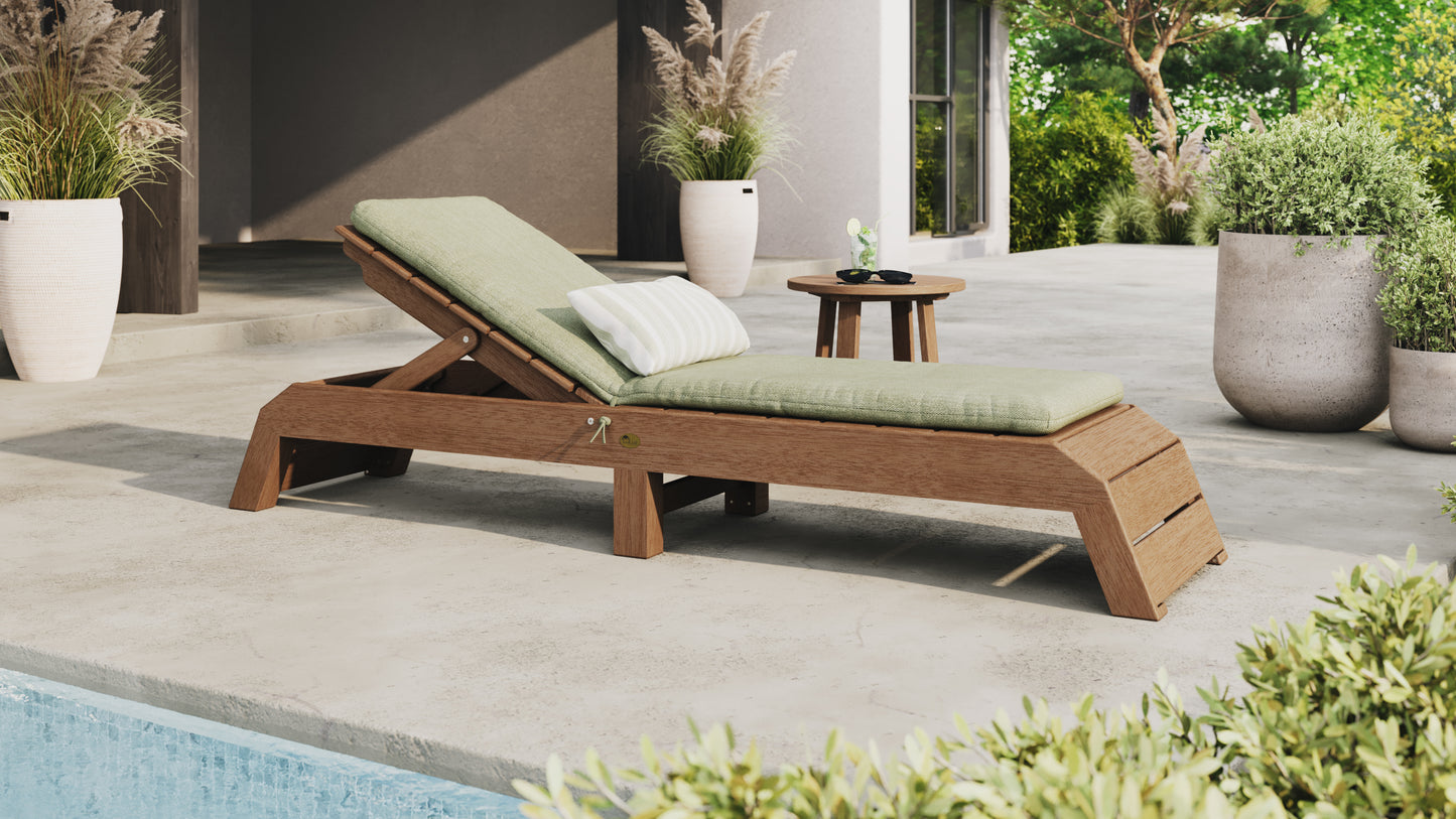 LuxCraft Recycled Plastic Urban Chaise Lounge Chair - LEAD TIME TO SHIP 2 WEEKS OR LESS