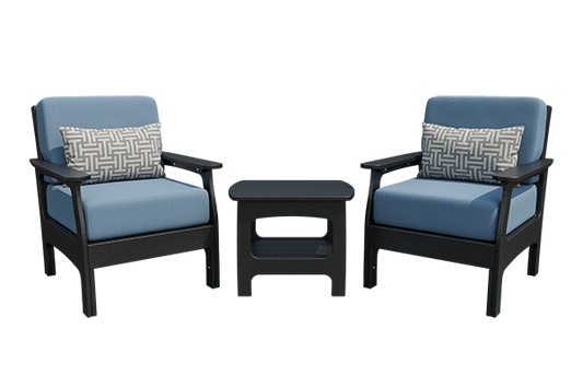 Patiova VaraMora Deep Seating Chair Set: 2 Chairs with Side Table - LEAD TIME TO SHIP 6 WEEKS OR LESS