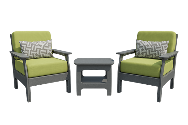 Patiova VaraMora Deep Seating Chair Set: 2 Chairs with Side Table - LEAD TIME TO SHIP 6 WEEKS OR LESS