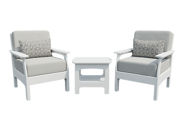 Patiova VaraMora Deep Seating Chair Set: 2 Chairs with Side Table - LEAD TIME TO SHIP 6 WEEKS OR LESS