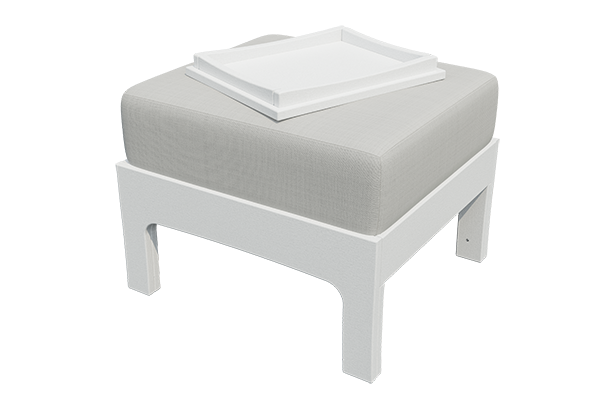 Patiova VaraMora Deep Seating Ottoman with Hideaway Tray - LEAD TIME TO SHIP 6 WEEKS OR LESS