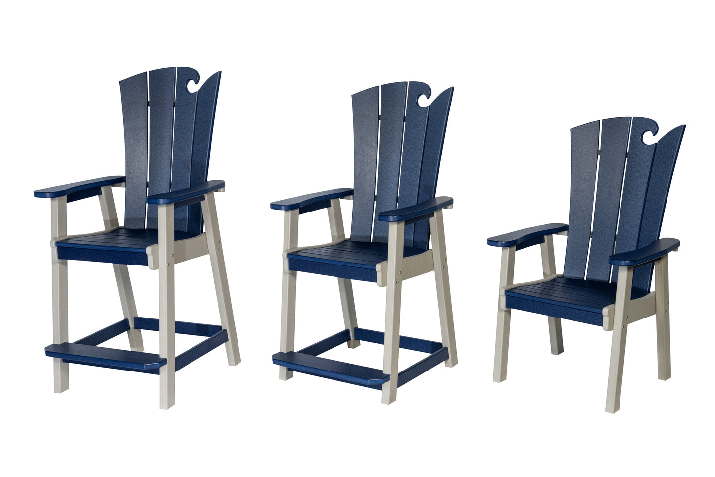 Beaver Dam Woodworks OceanWavz Bar Chair - LEAD TIME TO SHIP 3 WEEKS OR LESS