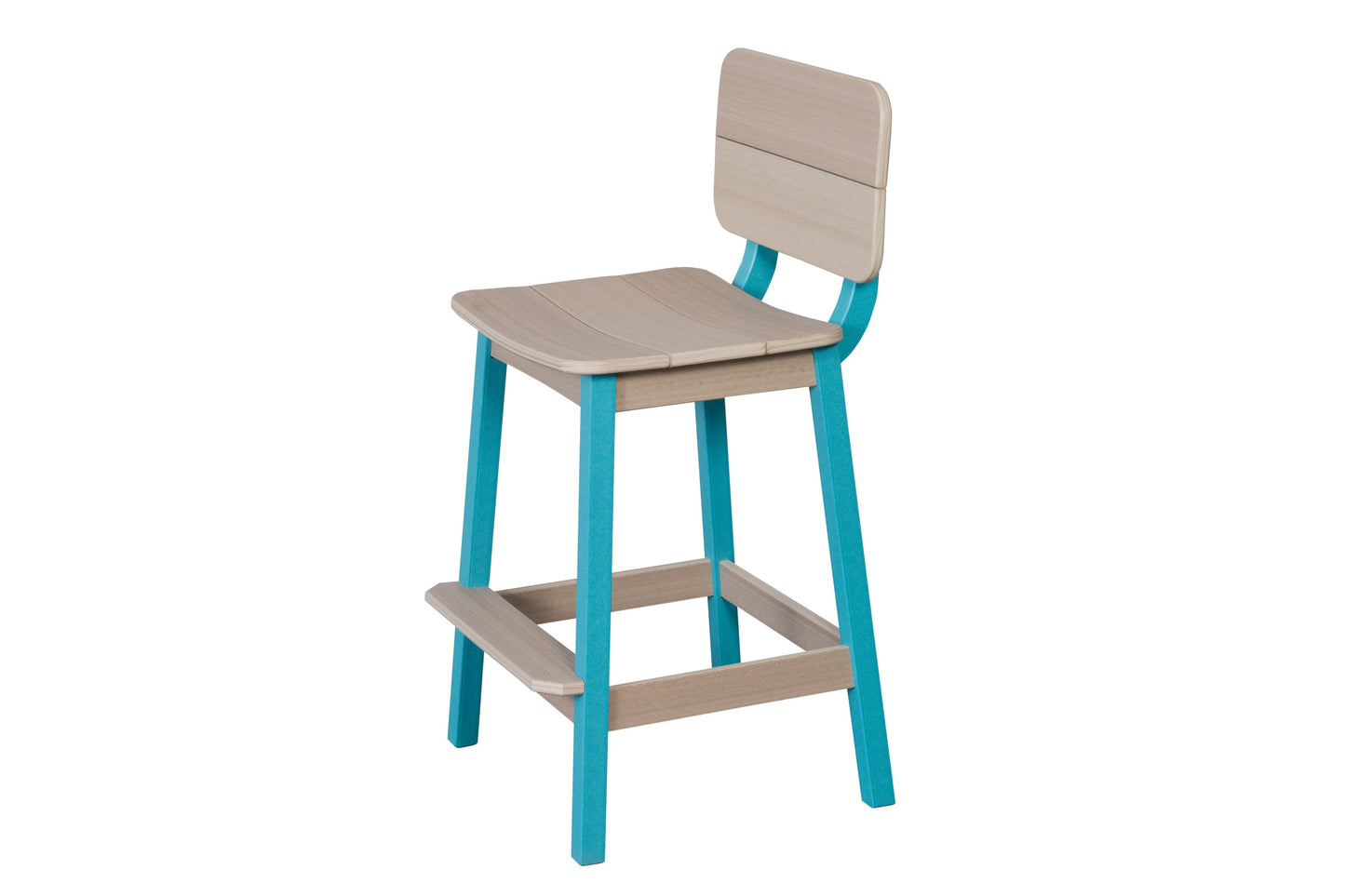 Beaver Dam Woodworks Surf-Aira Saddle Bar Stool w/ Back - LEAD TIME TO SHIP 3 WEEKS OR LESS