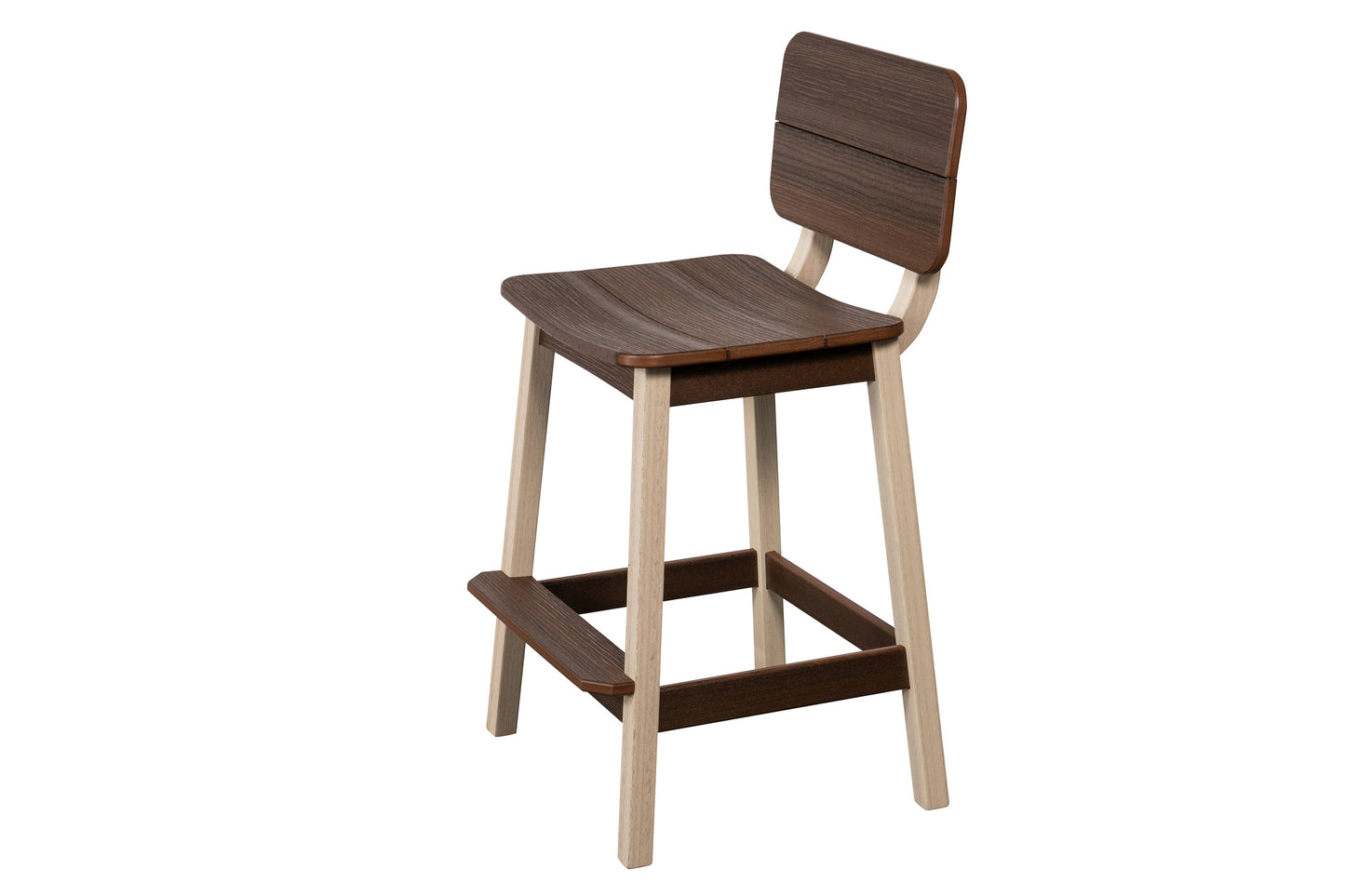 Beaver Dam Woodworks Surf-Aira Saddle Bar Stool w/ Back - LEAD TIME TO SHIP 3 WEEKS OR LESS