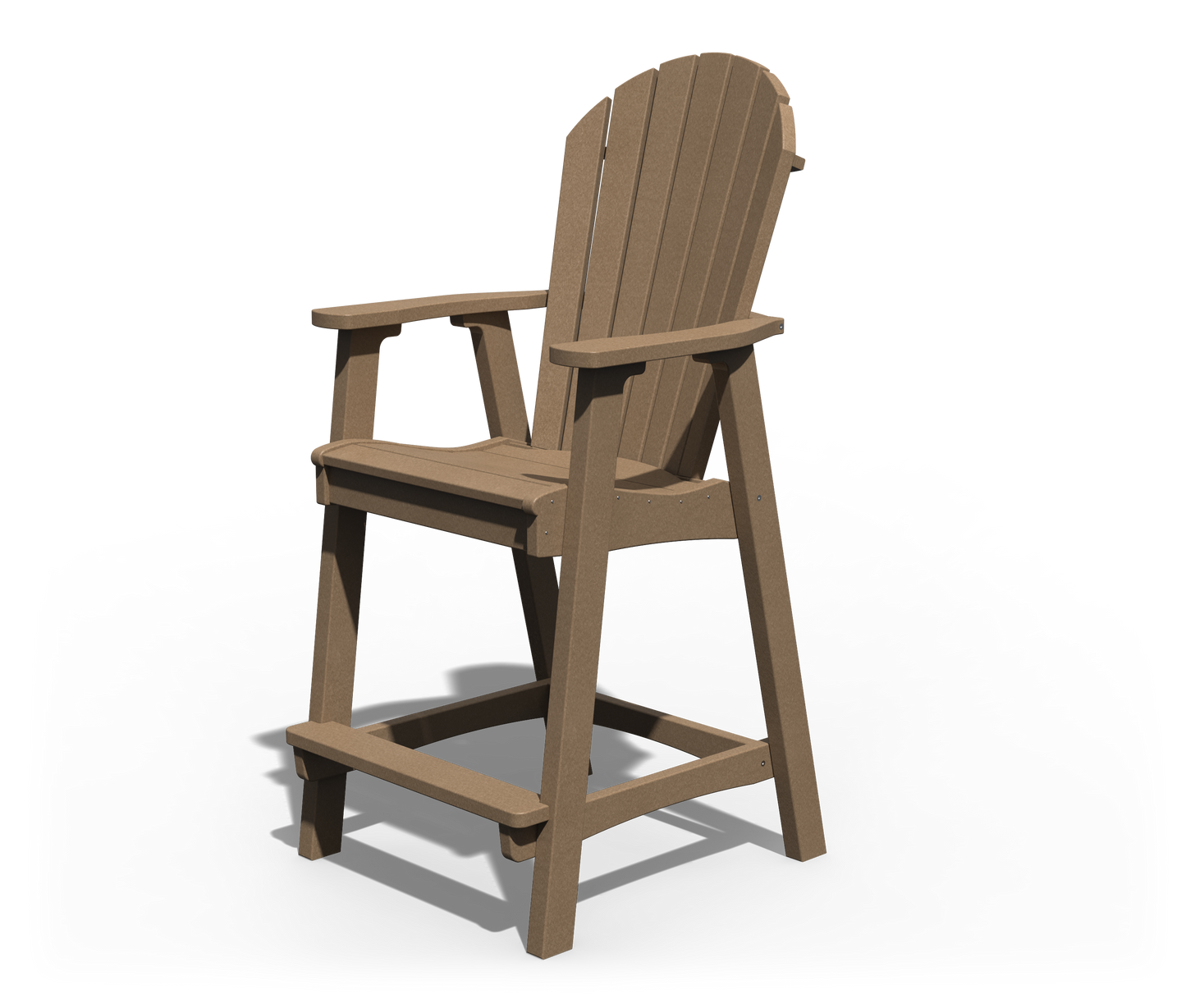 Patiova Recycled Plastic Amish Crafted Adirondack Bar Chair - LEAD TIME TO SHIP 4 WEEKS