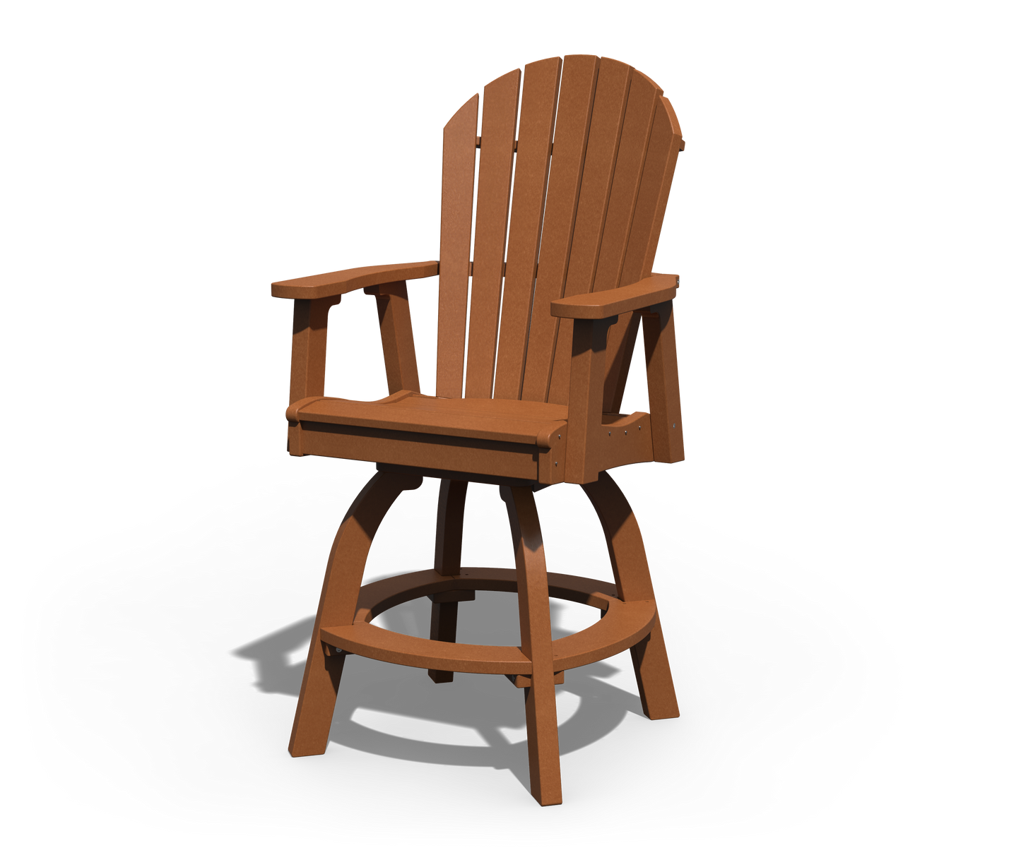 Patiova Recycled Plastic Adirondack Swivel Chair (Bar Height) - LEAD TIME TO SHIP 4 WEEKS