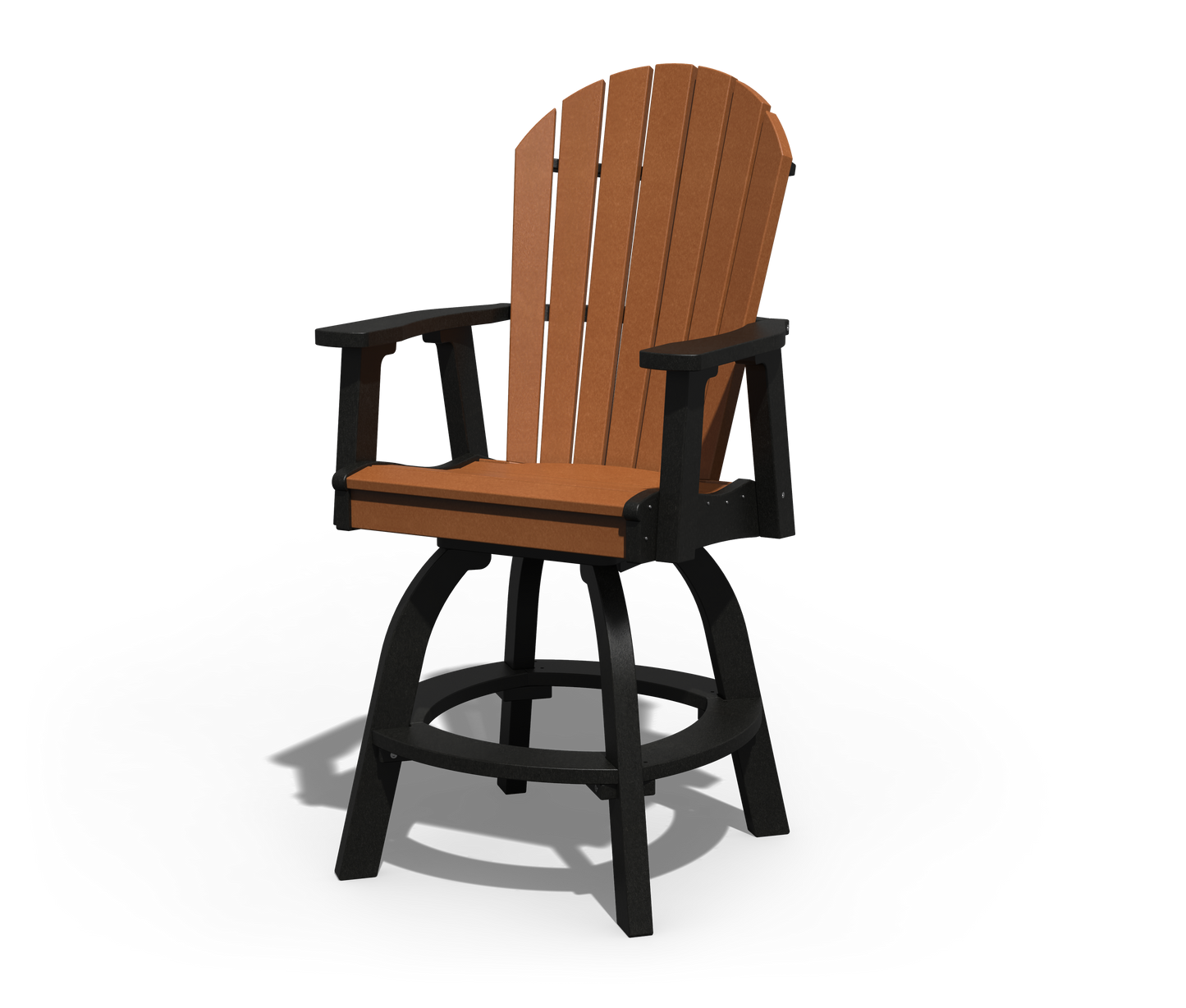 Patiova Recycled Plastic Adirondack Swivel Chair (Bar Height) - LEAD TIME TO SHIP 4 WEEKS