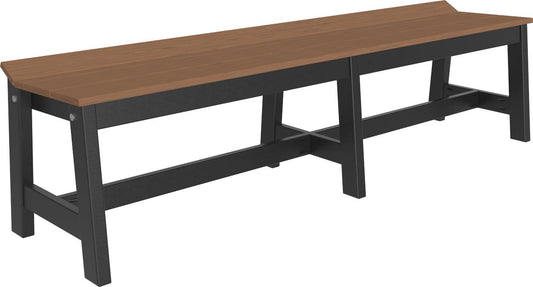 LuxCraft Recycled Plastic 72" Café Dining Bench - LEAD TIME TO SHIP 3 TO 4 WEEKS