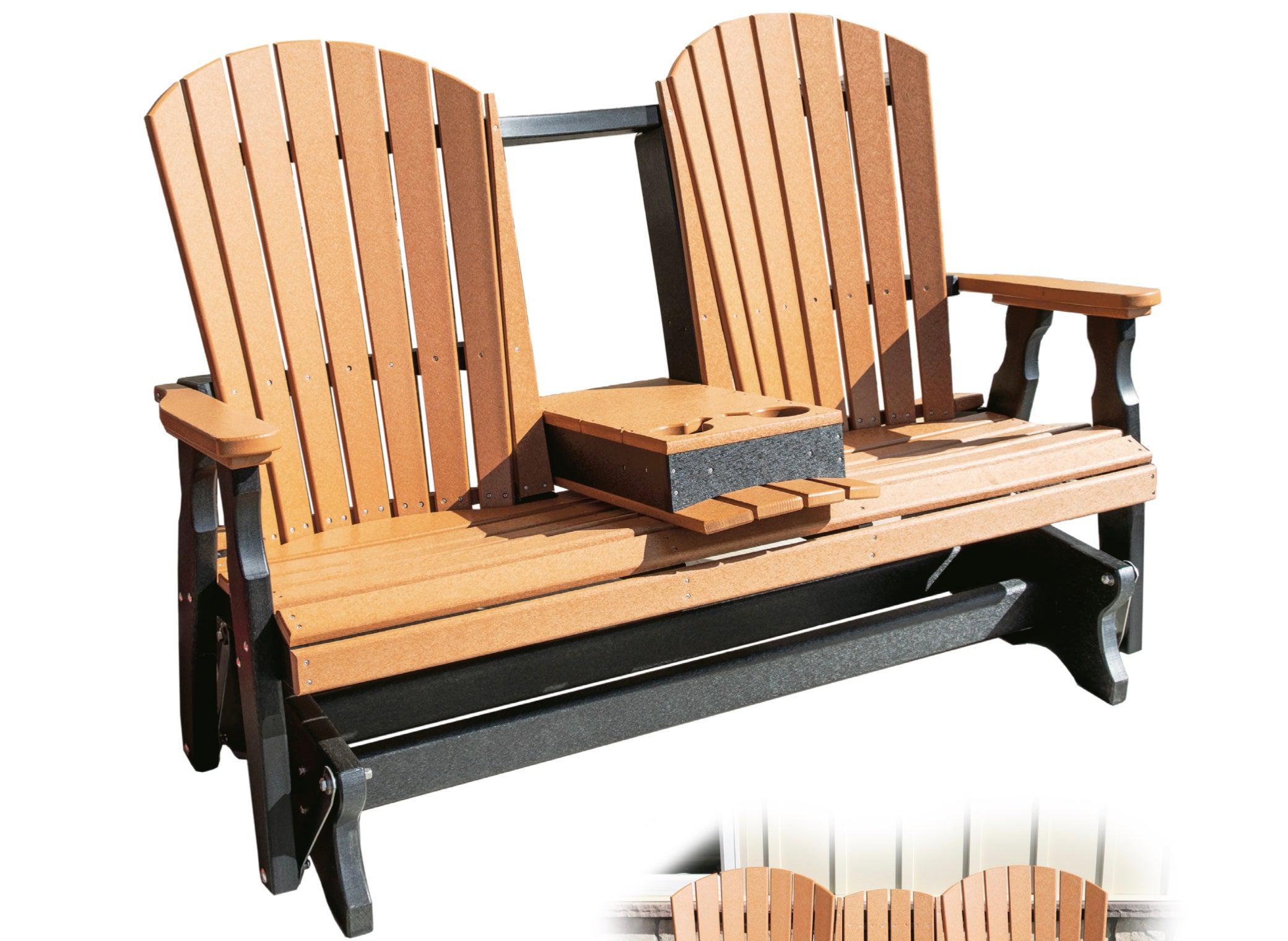 Amish Poly 5' Fan-Back Console Glider | Leisure Lawns Collection ...