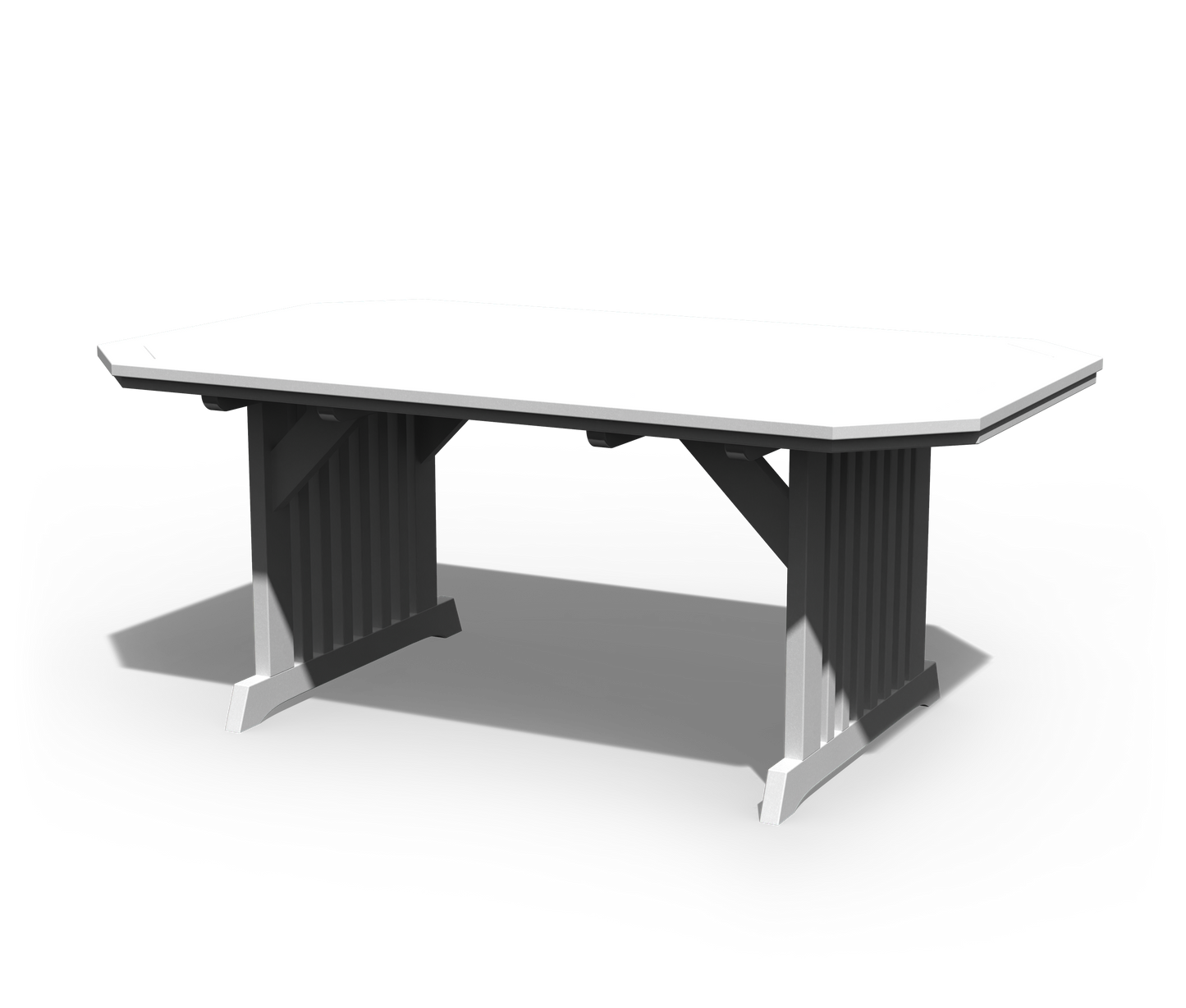 Patiova Recycled Plastic 4'x6' English Garden Dining Table - LEAD TIME TO SHIP 4 WEEKS