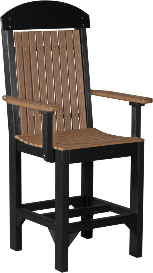 LuxCraft Recycled Plastic Classic Arm Chair (COUNTER HEIGHT) - LEAD TIME TO SHIP 3 TO 4 WEEKS