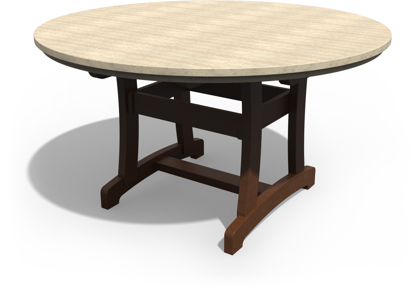 Patiova Recycled Plastic 54" Round Legacy Dining Table - LEAD TIME TO SHIP 4 WEEKS