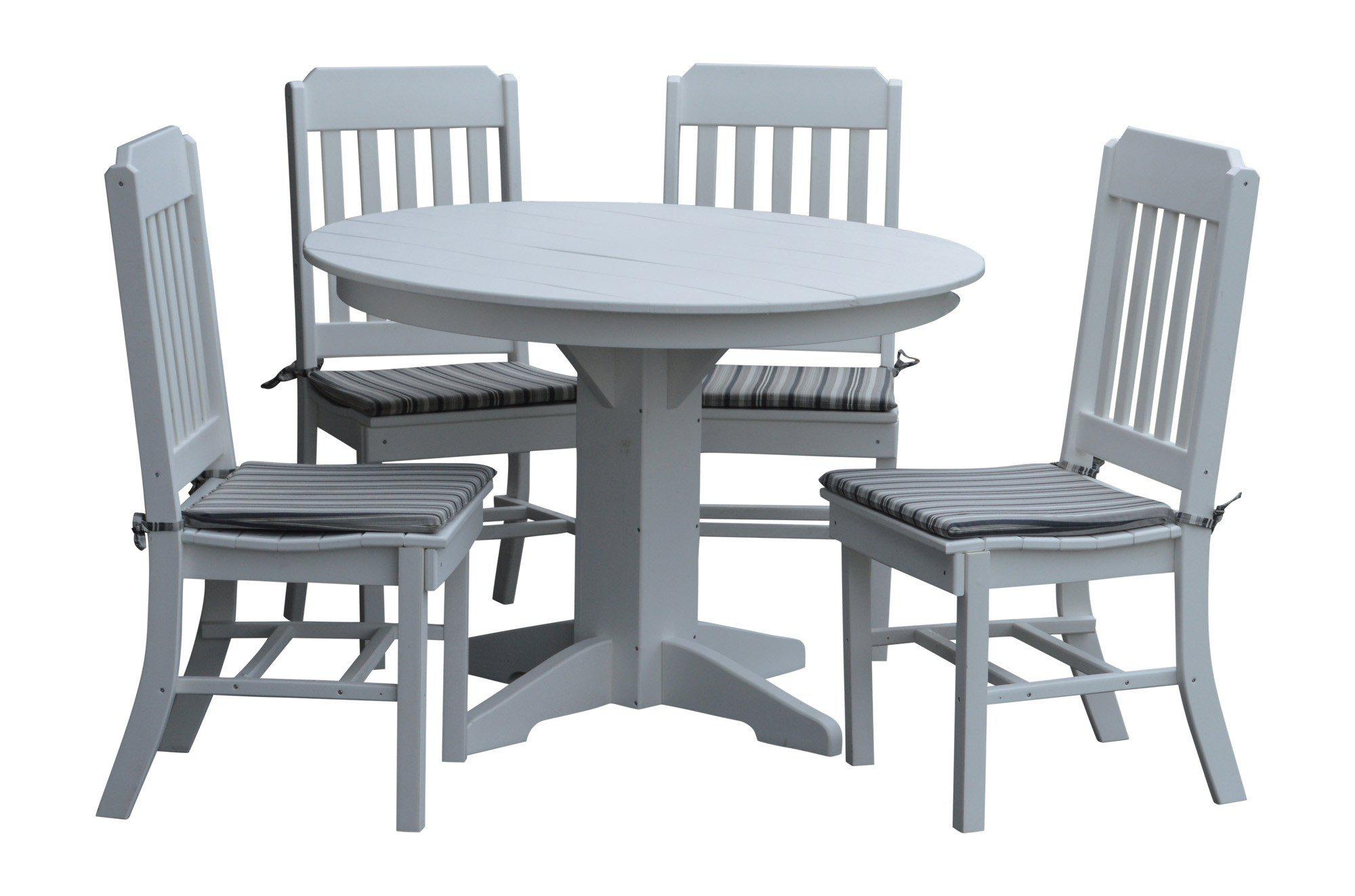 Outdoor 5 Piece Traditional Round Table Dining Set – Rocking Furniture