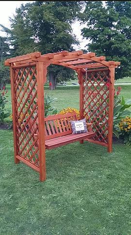 A & L Furniture Co. 5' Jamesport Arbor & Swing – Rocking Furniture